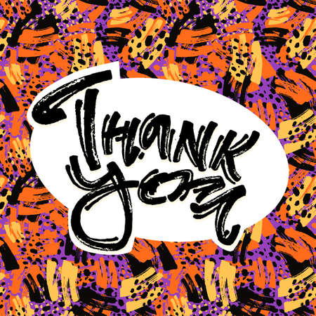 thank you handwritten vector chalk poster perfect for invitations