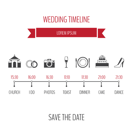 wedding timeline infographic on a plain background royalty free plain timeline