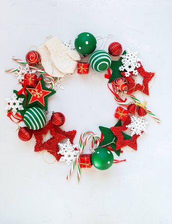 merry christmas wreath red white holiday fir tree toy decor star ball gift magic composition grey - White Christmas Wreath merry christmas wreath red white holiday fir tree toy decor star ball gift magic composition grey - White Christmas Wreath