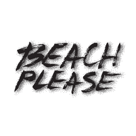 くださいビーチ フリーハンド レタリング インクします モダンな筆