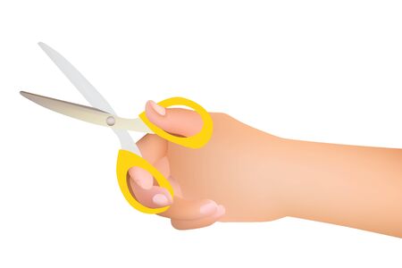 はさみを持っている手の図のイラスト素材 ベクタ Image はさみを持っている手の図のイラスト素材 ベクタ Image