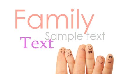 白で隔離テキストのスペースと指笑顔 の写真素材 画像素材 Image