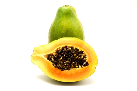 papaya: Đu đủ trên nền trắng