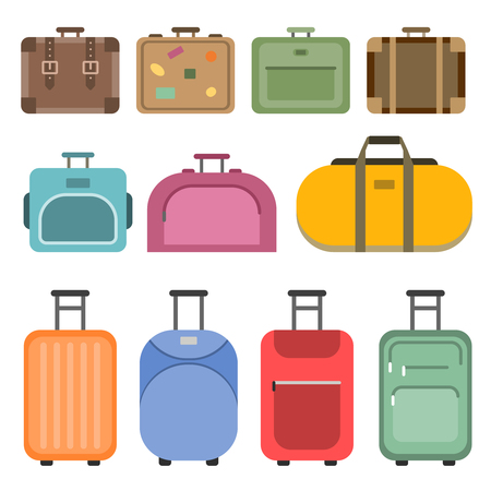 Different Handle Bags And Travel Suitcases. Pictures In Flat.. Royalty Free Cliparts, Vectors, And Stock Illustration. Image 93067871.