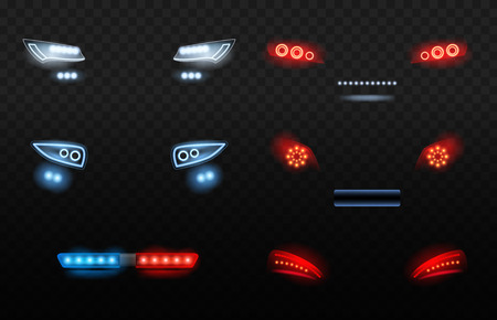 Police Led Lights >> Automobile Led Light Red And White Car Headlights In Night Police Police Led Lights >> Automobile Led Light Red And White Car Headlights In Night Police