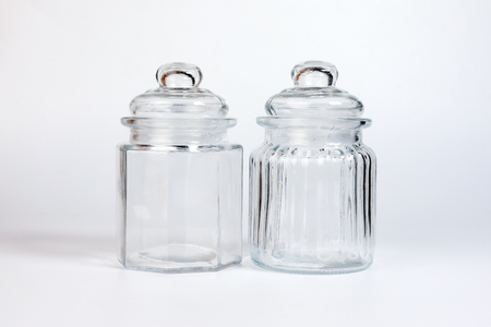 Glass jar glass lid transparent decorative design