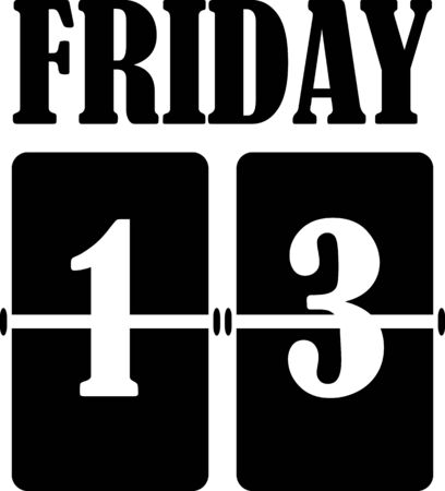 Concept of black friday 13th. flat design Vector Illustration