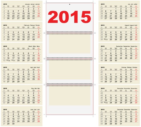 quarterly calendar 2015 template