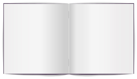 template white open magazine isolated illustration in vector clean sheets magazine