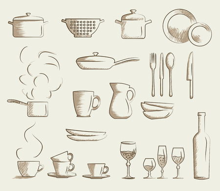 アイコンは 調理器具のセット 手描き漫画落書きベクトル イラスト のイラスト素材 ベクタ Image アイコンは 調理器具のセット 手描き漫画落書きベクトル イラスト のイラスト素材 ベクタ Image