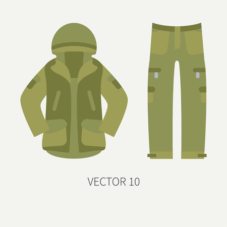 ライン タイル色ベクトル狩り キャンプ アイコン カーキ ジャケット ハンター装備 兵装 レトロな漫画スタイル 野生動物旅行 迷彩 フォレスト 壁紙の イラストや デザインの要素 のイラスト素材 ベクタ Image