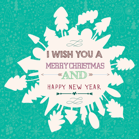 christmas greeting card christmas and new year illustrations retro christmas illustrations