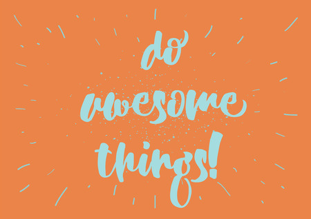 素晴れらしいもの碑文を行います 書道とグリーティング カード 手描きデザイン 黒と白 写真オーバーレイとして使用可能です のイラスト素材 ベクタ Image