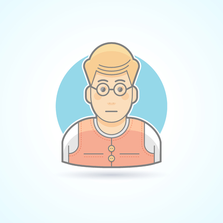 教師 オタク 本の虫アイコン アバターと人のイラスト フラット色のスタイルを説明しました のイラスト素材 ベクタ Image 教師 オタク 本の虫アイコン アバターと人のイラスト フラット色のスタイルを説明しました のイラスト素材 ベクタ Image