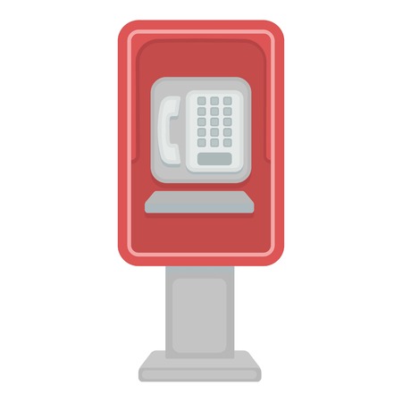 モノクロ スタイル白い背景で隔離の公衆電話のアイコン 公園のシンボル ベクトル イラスト のイラスト素材 ベクタ Image