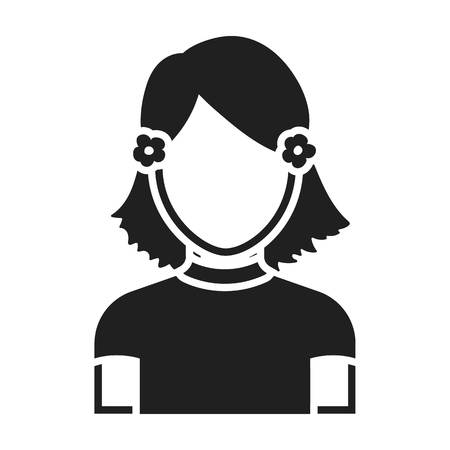 女の子アイコン モノクロ 単一のアバター 大きなアバター モノクロから Peaople アイコン のイラスト素材 ベクタ Image 女の子アイコン モノクロ 単一のアバター 大きなアバター モノクロから Peaople アイコン のイラスト素材 ベクタ Image