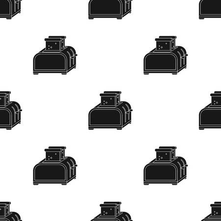 Icona di tostapane in stile nero isolato su priorità bassa bianca. Illustrazione di stock di simbolo di famiglia degli elettrodomestici. Icona di tostapane in stile nero isolato su priorità bassa bianca. Illustrazione di stock di simbolo di famiglia degli elettrodomestici.