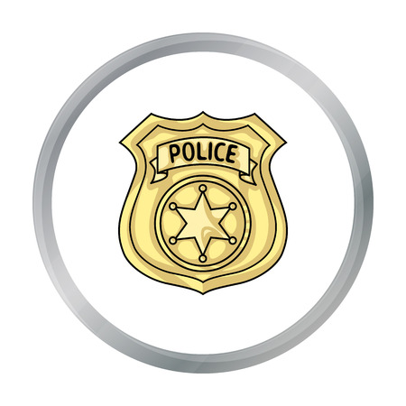 漫画のスタイルの白い背景で隔離の警察官のバッジ アイコン 犯罪シンボル ベクトル イラスト のイラスト素材 ベクタ Image 漫画のスタイルの白い背景で隔離の警察官のバッジ アイコン 犯罪シンボル ベクトル イラスト のイラスト素材 ベクタ Image