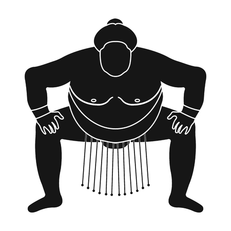 相撲レスラー日本のアイコン ベクトル イラスト デザインのイラスト素材 ベクタ Image