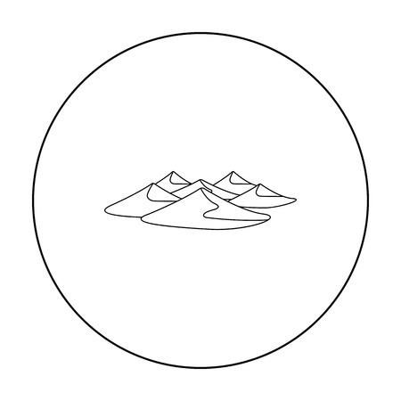 Dunes Icon In Outline Style Isolated On White Background Arab Emirates Symbol Stock Vector Illustration Dunes Icon In Outline Style Isolated On White Background Arab Emirates Symbol Stock Vector Illustration