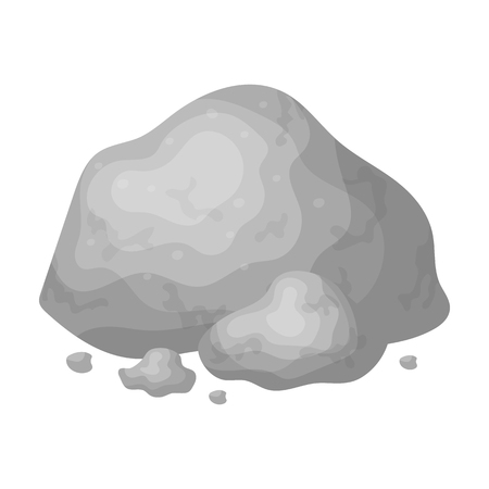 漫画のスタイルの白い背景で隔離の黄金石アイコン 貴重な鉱物と宝石商記号株式ベクトル イラスト のイラスト素材 ベクタ Image