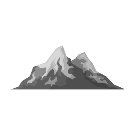 白黒ピクセルの山や川の風景ベクトル イラスト のイラスト素材 ベクタ Image