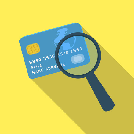 plastic credit card with a magnifying glass detective looking for fingerprintsdetective single icon - Plastic Credit Card plastic credit card with a magnifying glass detective looking for fingerprintsdetective single icon - Plastic Credit Card