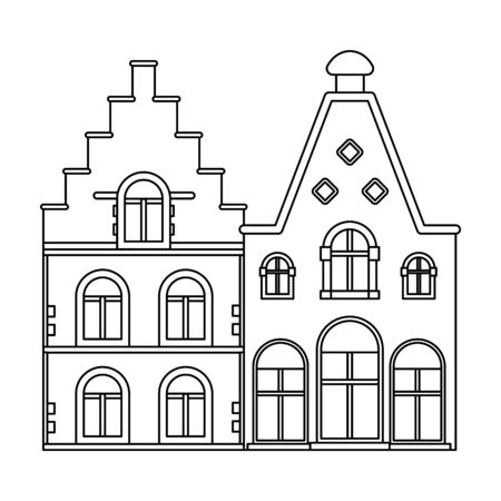 Belgium The ダークウルフ ベルギーの住宅 ベルギー漫画イラスト ベクトル シンボル ストック Web で 1 つのアイコン のイラスト素材 ベクタ Image