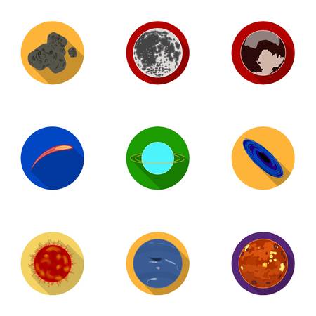 太陽系の惑星 宇宙のオブジェクト モノクロ スタイル ベクトル シンボル ストック イラストをセットのコレクションの惑星アイコン のイラスト素材 ベクタ Image 8017