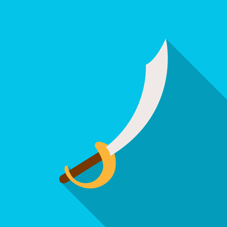 モノクロ スタイル白い背景で隔離の海賊剣アイコン パイレーツ シンボル ベクトル イラスト のイラスト素材 ベクタ Image