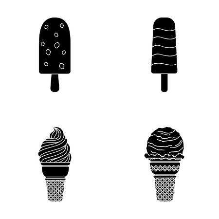 ワッフル コーンや他の種に 棒アイス クリーム アイスクリームは モノクロ スタイル ベクトル シンボル ストック イラスト Web コレクションのアイコンを設定します のイラスト素材 ベクタ Image ワッフル コーンや他の種に 棒アイス クリーム アイスクリームは モノクロ スタイル ベクトル シンボル ストック イラスト Web コレクションのアイコンを設定します のイラスト素材 ベクタ Image