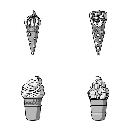 ワッフル コーンや他の種に 棒アイス クリーム アイスクリームは モノクロ スタイル ベクトル シンボル ストック イラスト Web コレクションのアイコンを設定します のイラスト素材 ベクタ Image ワッフル コーンや他の種に 棒アイス クリーム アイスクリームは モノクロ スタイル ベクトル シンボル ストック イラスト Web コレクションのアイコンを設定します のイラスト素材 ベクタ Image