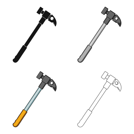 ピッケル 漫画スタイルのベクトル シンボル ストック イラストの Web の 1 つのアイコンを登山します のイラスト素材 ベクタ Image