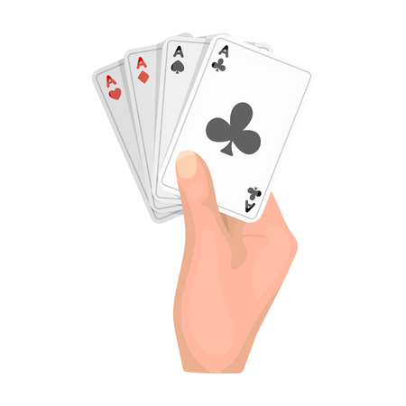 jogos de azar pôquer cartas de blackjack mostradas à mão e dados 3201284 Foto de stock no Vecteezy