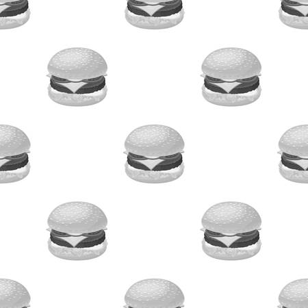 すべての材料を準備ハンバーガー ハンバーガーや食材は単一の漫画スタイルのベクトル シンボル ストック イラスト アイコンです のイラスト素材 ベクタ Image