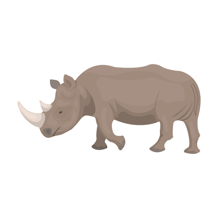 大規模なインドのサイ 野生動物のサイ単一モノクロ スタイル ベクトル シンボル ストック イラストのアイコン のイラスト素材 ベクタ Image 86156769