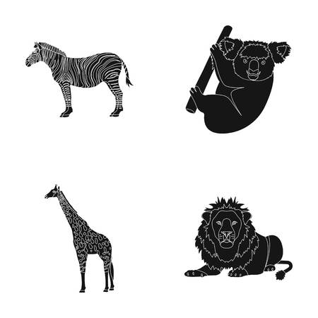 アフリカのシマウマ 動物コアラ キリン 野生捕食動物 ライオン 野生動物は アウトライン形式のベクトル シンボル ストック イラスト Web のコレクションのアイコンを設定します のイラスト素材 ベクタ Image アフリカのシマウマ 動物コアラ キリン 野生捕食動物 ライオン 野生動物は アウトライン形式のベクトル シンボル ストック イラスト Web のコレクションのアイコンを設定します のイラスト素材 ベクタ Image