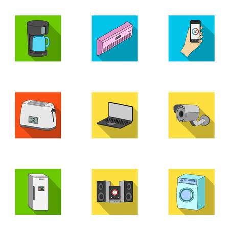 デザインのためのセットコレクションでキッチン家電漫画のアイコン 家電や機器ベクトルシンボルストックイラスト のイラスト素材 ベクタ Image