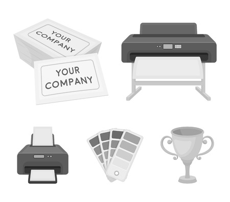 printer credit card color palettetypography set collection icons in monochrome style vector - Credit Card Printer printer credit card color palettetypography set collection icons in monochrome style vector - Credit Card Printer