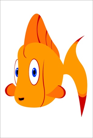 かわいい簡単な漫画怒っているピラニアの魚 のイラスト素材 ベクタ Image