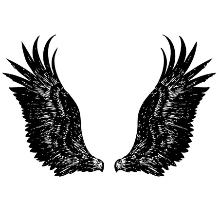 天使の羽の落書き手書きフリーハンド スケッチ のイラスト素材 ベクタ Image 天使の羽の落書き手書きフリーハンド スケッチ のイラスト素材 ベクタ Image