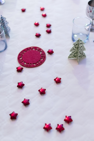christmas decorations with paper christmas trees and a reindeer mascot dressed as santa claus under a - Handmade Paper Christmas Decorations christmas decorations with paper christmas trees and a reindeer mascot dressed as santa claus under a - Handmade Paper Christmas Decorations