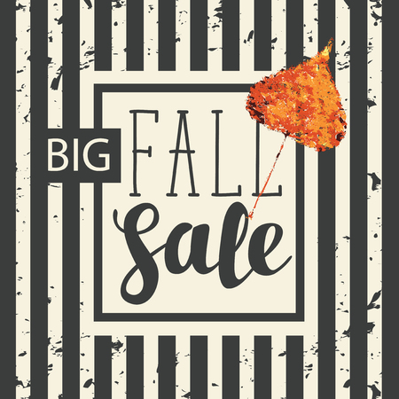 Vector Banner With Words Big Fall Sale Can Be Used For Flyers