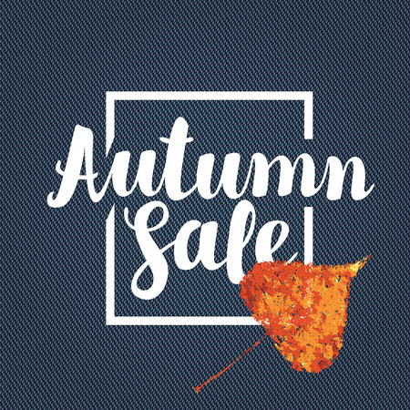 Vector Banner With Inscription Autumn Sale Can Be Used For Flyers
