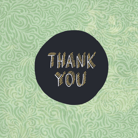ビンテージ Thank You カードのテンプレートのイラスト素材 ベクタ Image