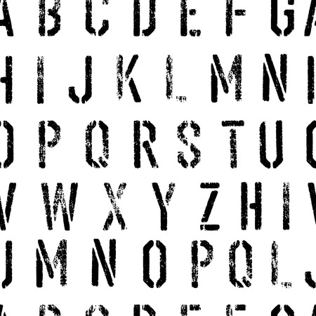 stenciled letters
