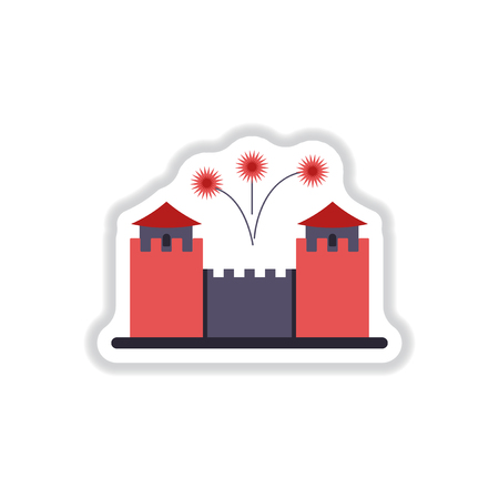 伝統的な建物 Tileable 国境ベクトル イラスト中華街のイラスト素材 ベクタ Image