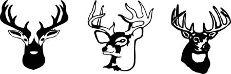 Deer icon isolated on background