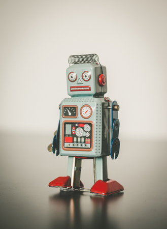 Symbol for a chatbot or social bot and algorithms Stock Photo