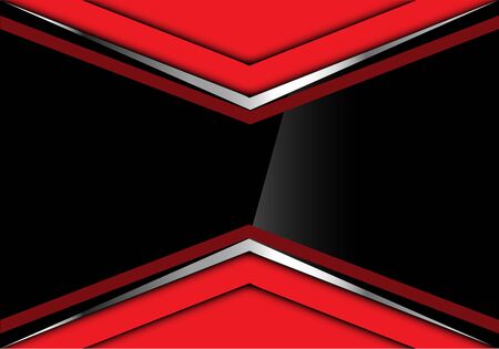 abstract black glossy in red silver arrow design modern futuristic